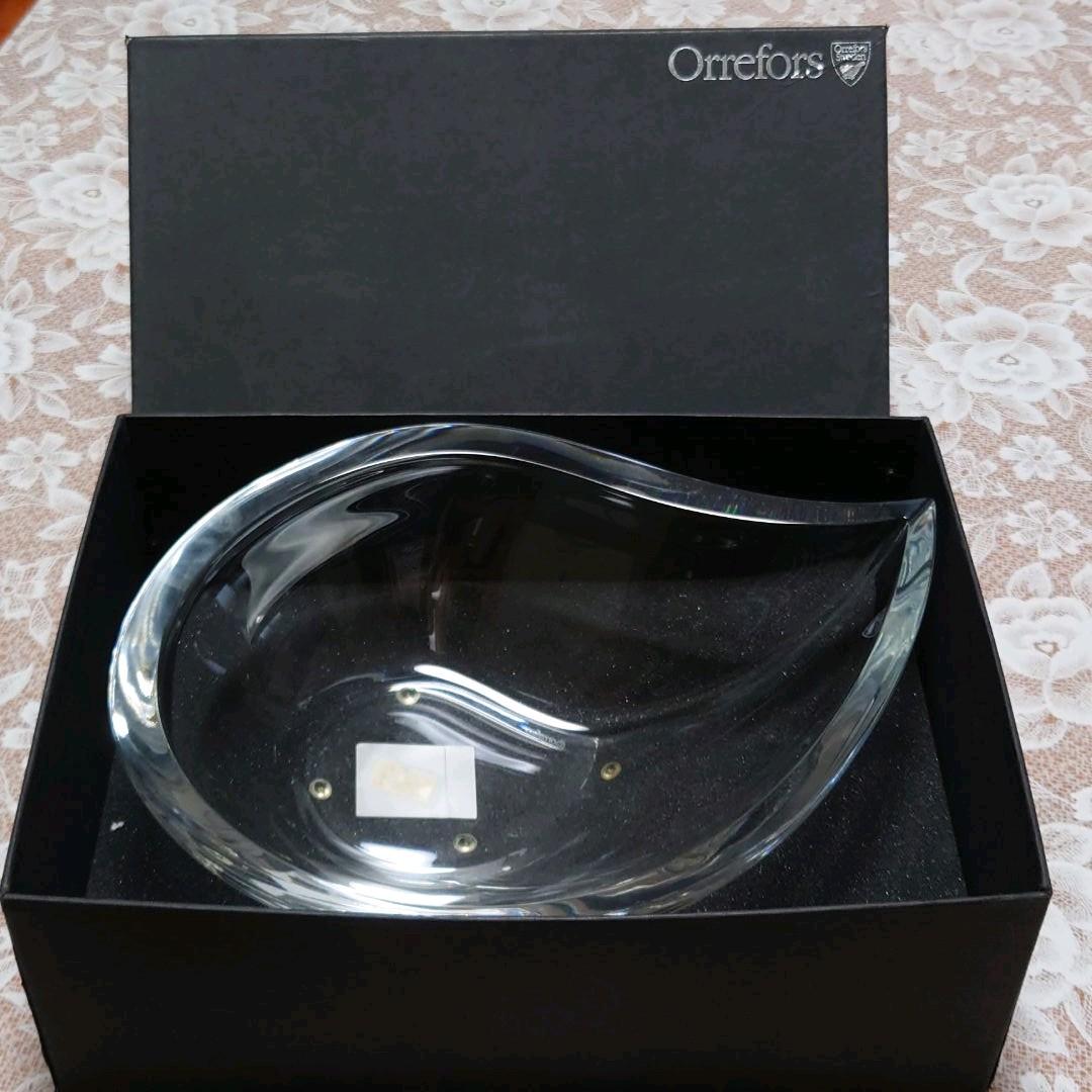 【ORREFORS】 ドロップデザイン　ティアドロップ　クリスタルボウル