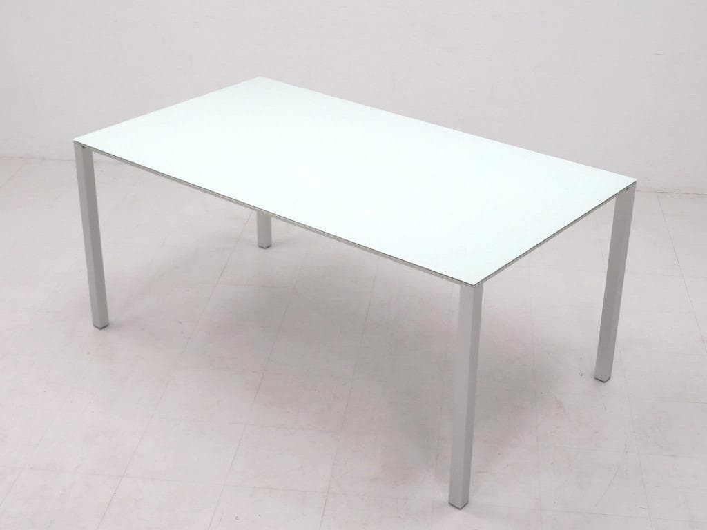 展示品　カッシーナixc アルミ　エアーフレーム　ダイニングテーブル　ガラス付き