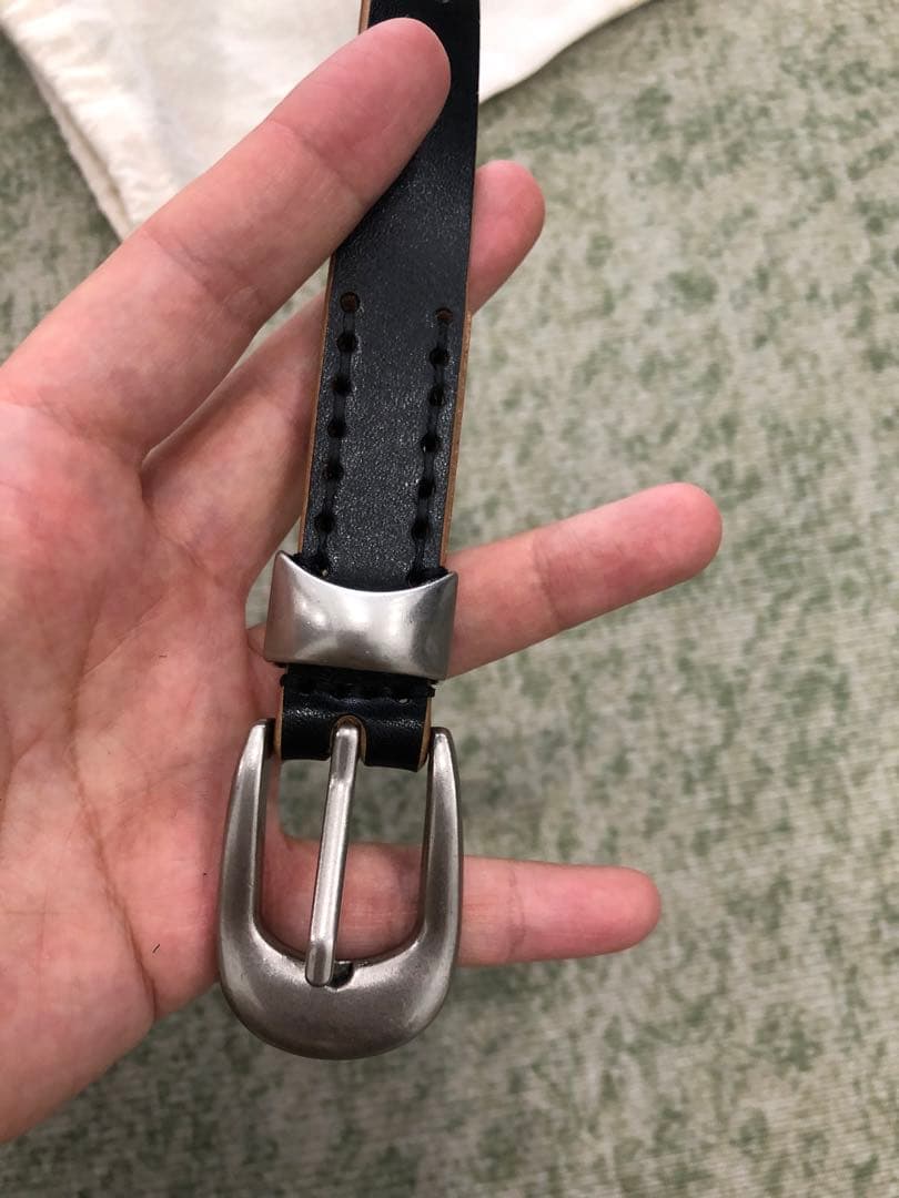 小物 OUR LEGACY BELT Flowers On Leather 90cm