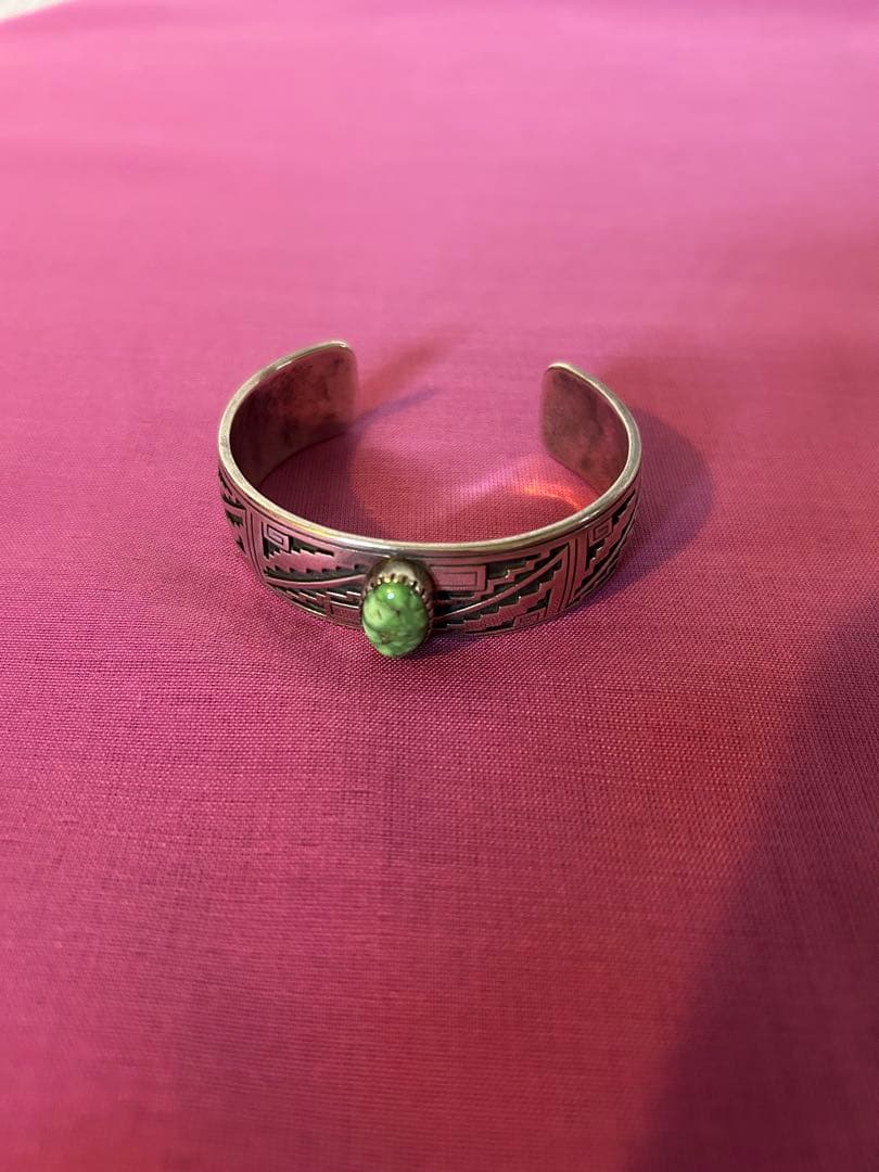シルバー　バングル　民族　トゥアレグ　天然石