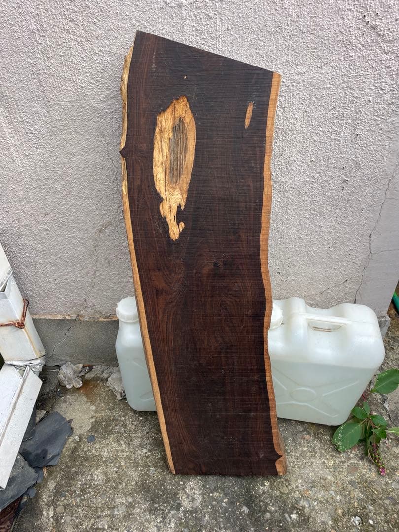 黒檀　一枚板　耳付き　無垢材　コクタン　エボニー