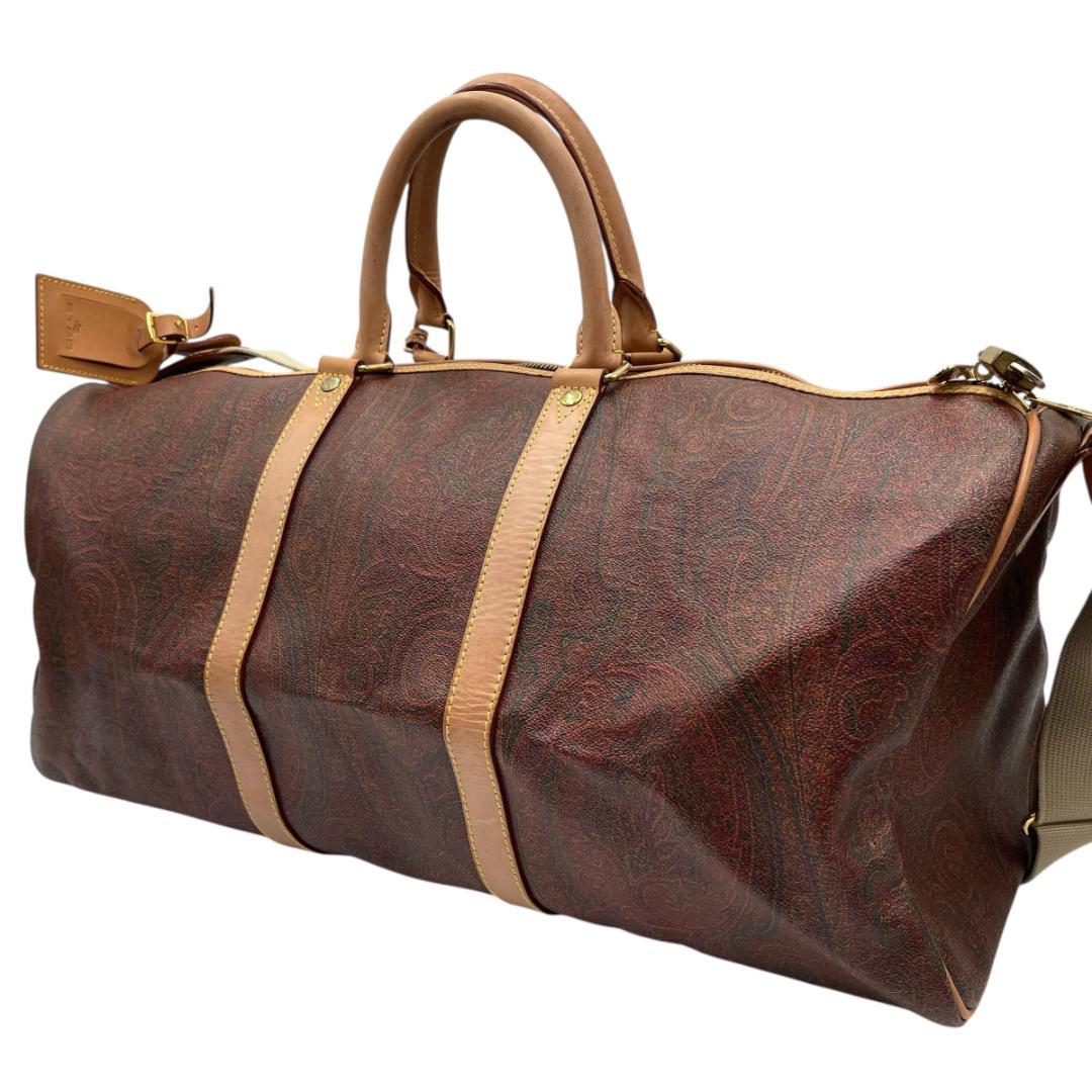 ETRO/エトロ ペイズリー柄 2way ボストンバッグ 南京錠付き