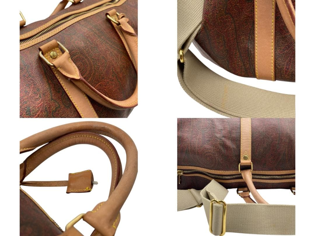 ETRO/エトロ ペイズリー柄 2way ボストンバッグ 南京錠付き