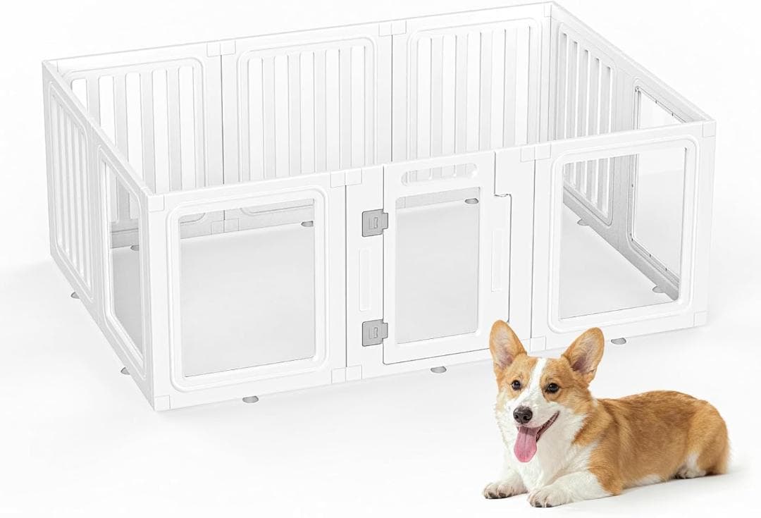 新品 透明アクリル ペットサークル 高さ60cm 自由に連結