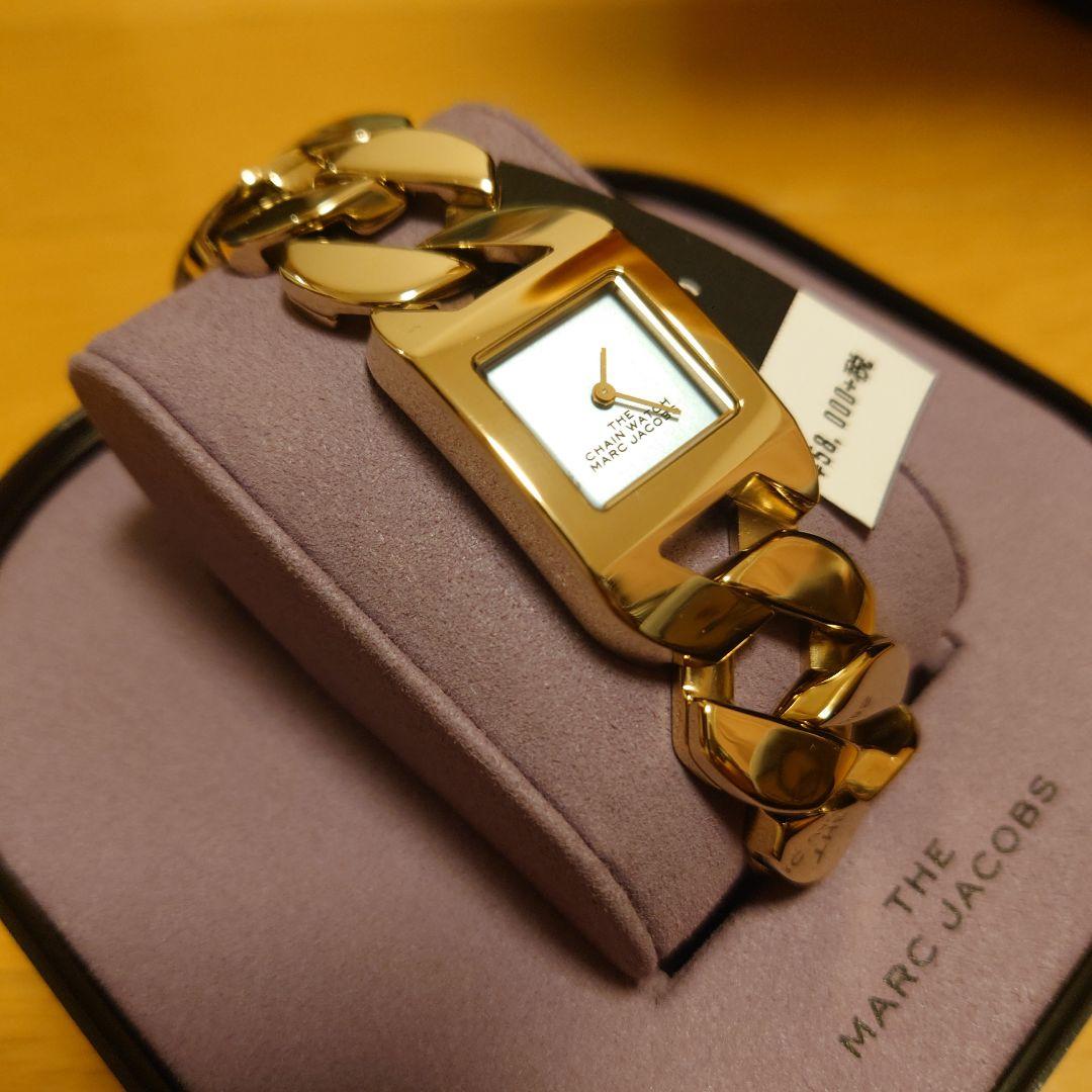 THE MARC JACOBS チェーンウォッチ ゴールドブルー【電池切れ】