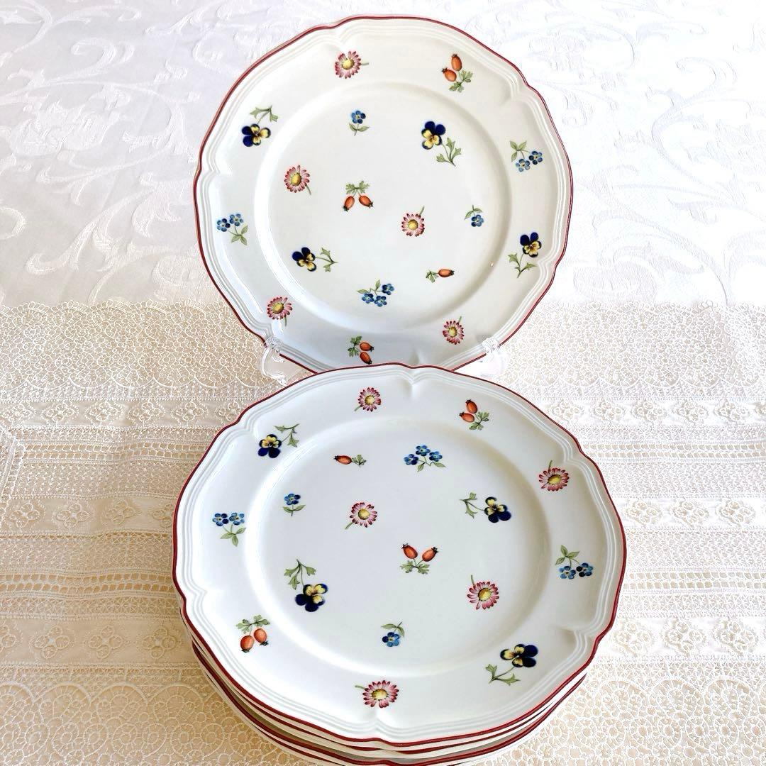 【希少】ビレロイ&ボッホ プチフルール 20.5cmプレート 6枚セット