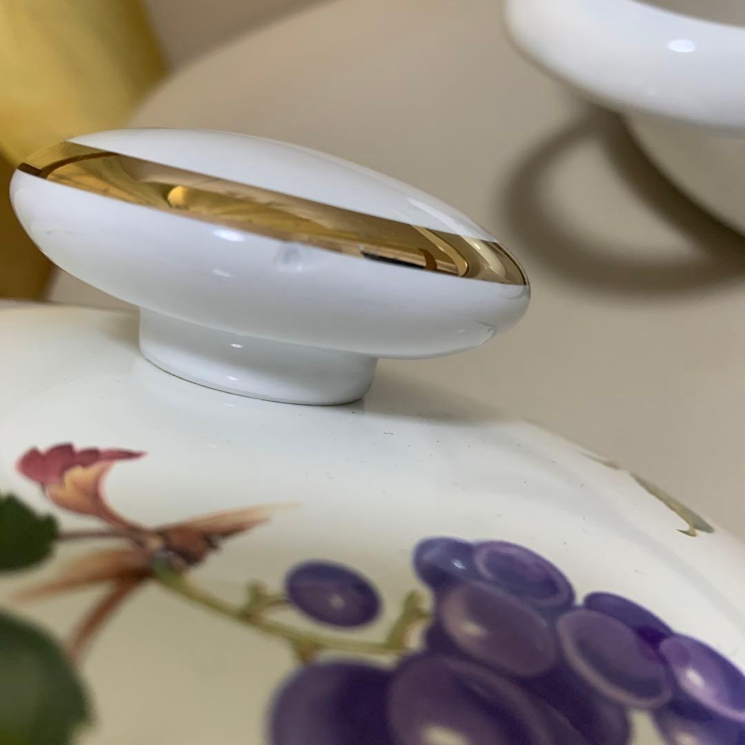 レトロ　エジリー　ホーロー　鍋　フルーツ柄　やかん　片手鍋　両手鍋