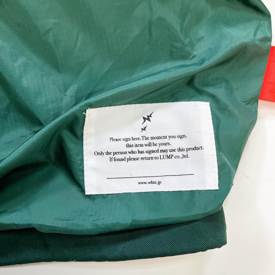 美品 WHIZ LIMITED マウンテンパーカー レザー切り替え 緑×黒 L