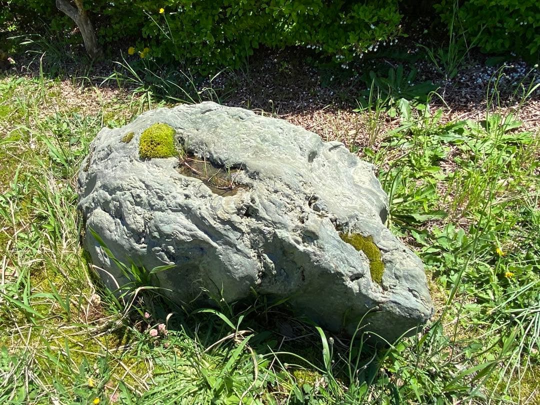 灰色 庭石 大 約140×40×50㎝ 苔付【石川県引き取り限定】まとめ割