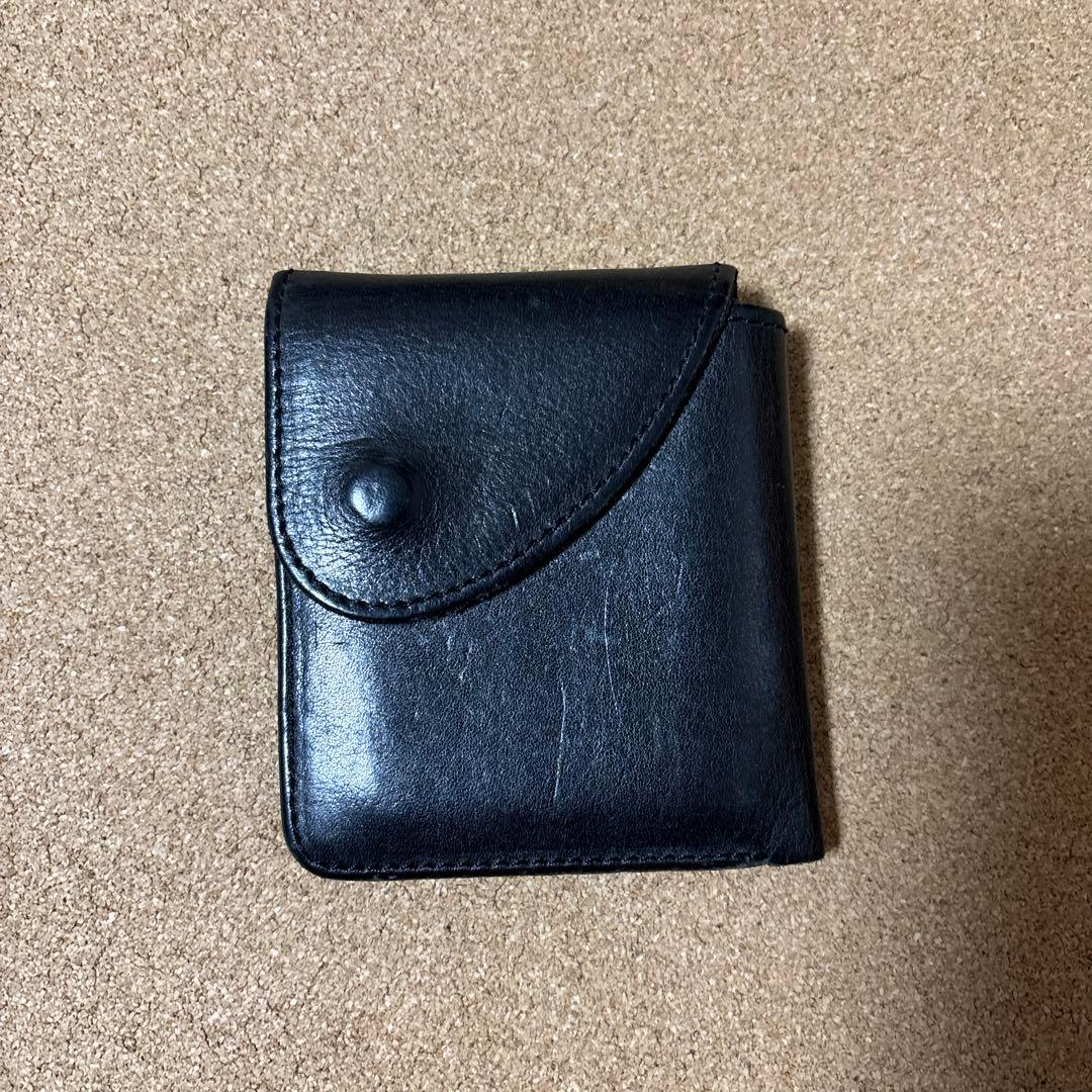Hender Scheme 黒 レザー 二つ折り財布