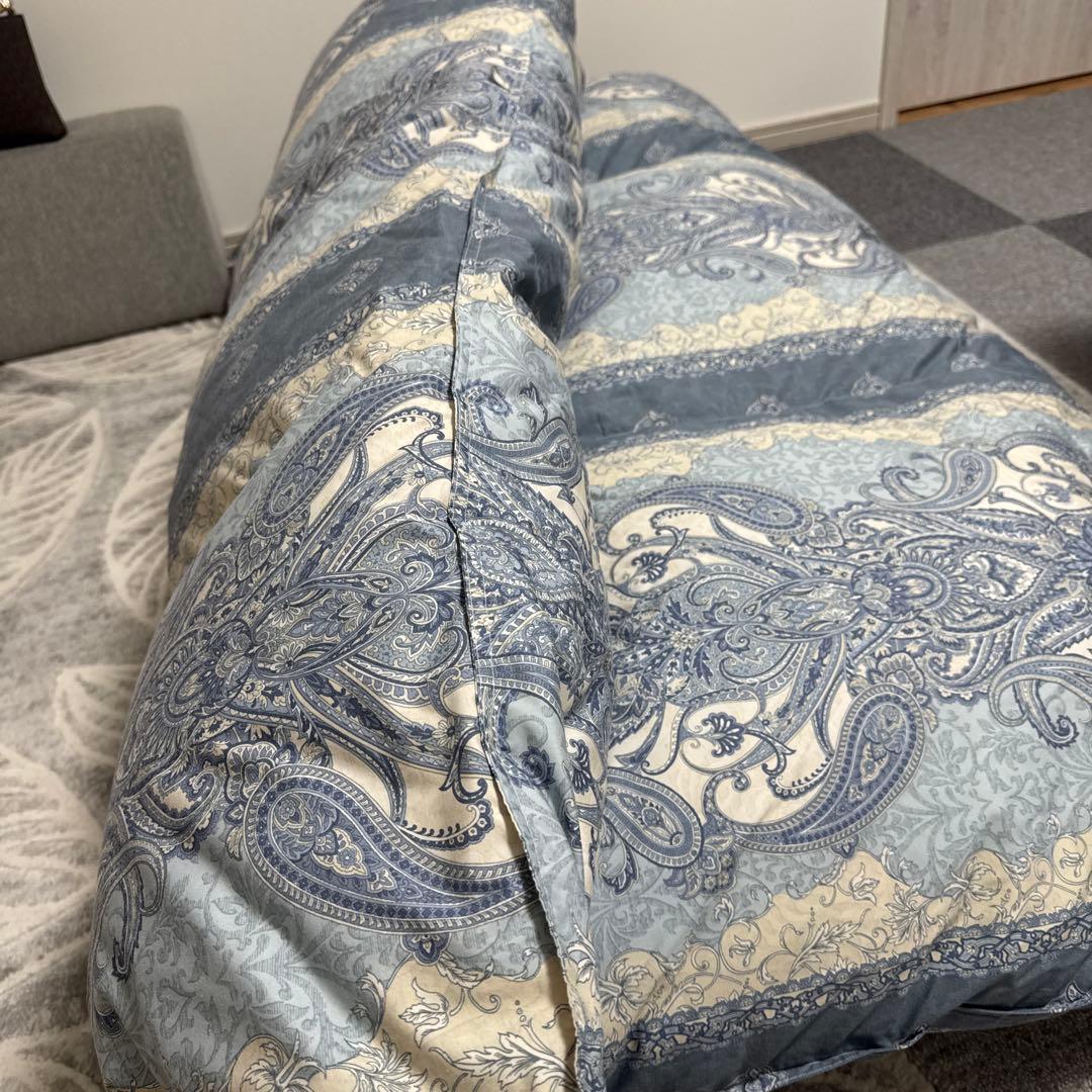 高級二層式羽毛布団【五つ星ローヤルゴールドラベル】詰め物ホワイトダウン1.3kg