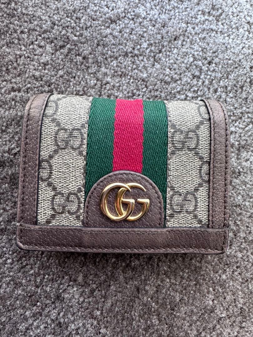 GUCCI オフィディアGGキャンバス 二つ折り財布