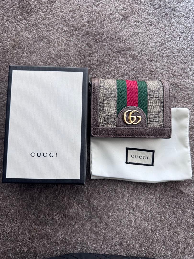 GUCCI オフィディアGGキャンバス 二つ折り財布
