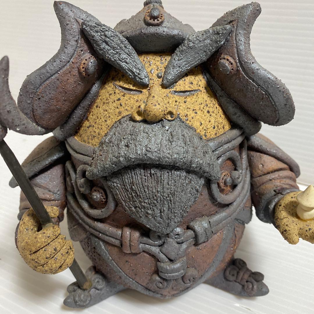 補修あり 土器 土鈴 七福神 和風 置物 オブジェ インテリア 陶芸 縁起物