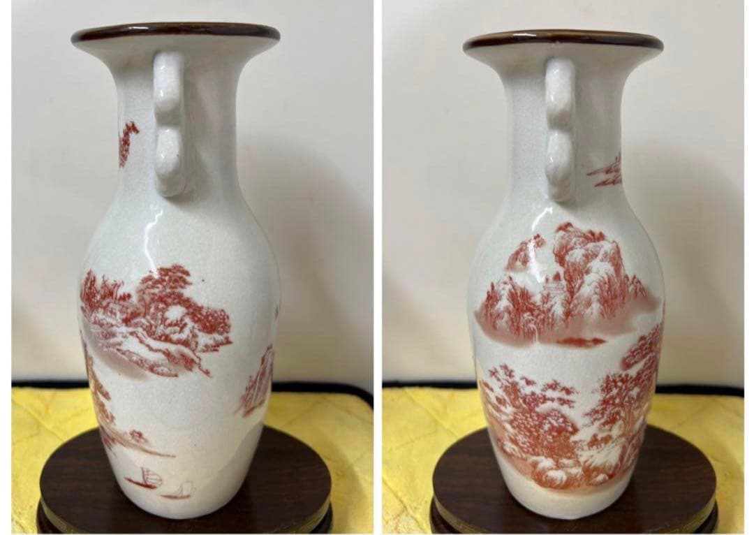 中国古美術　清时代 花瓶　【大清乾龍年製】在銘y119