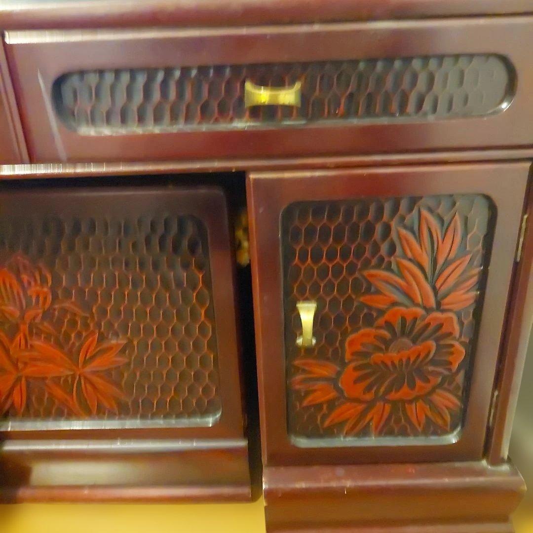 【福岡市南区お引き取り限定】鎌倉彫　三面鏡