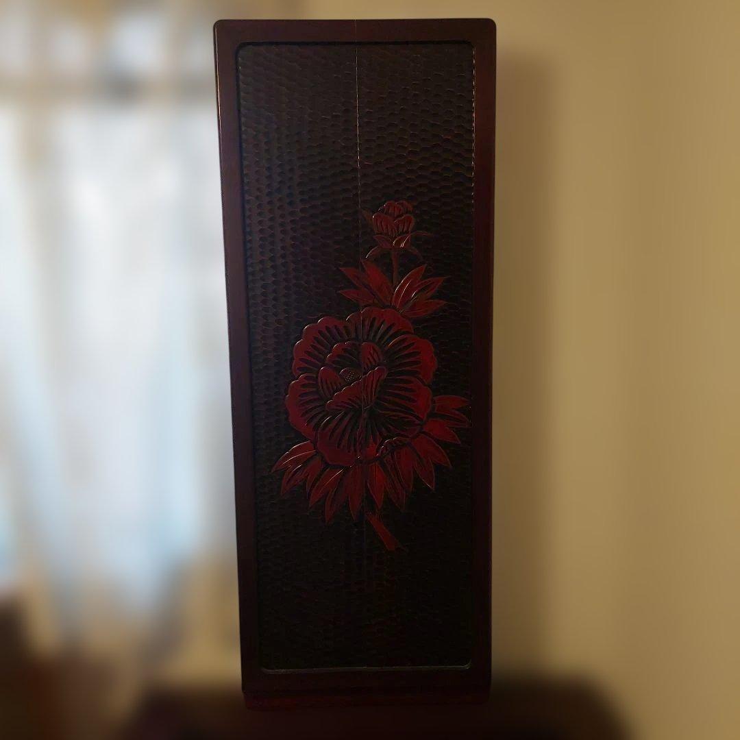 【福岡市南区お引き取り限定】鎌倉彫　三面鏡