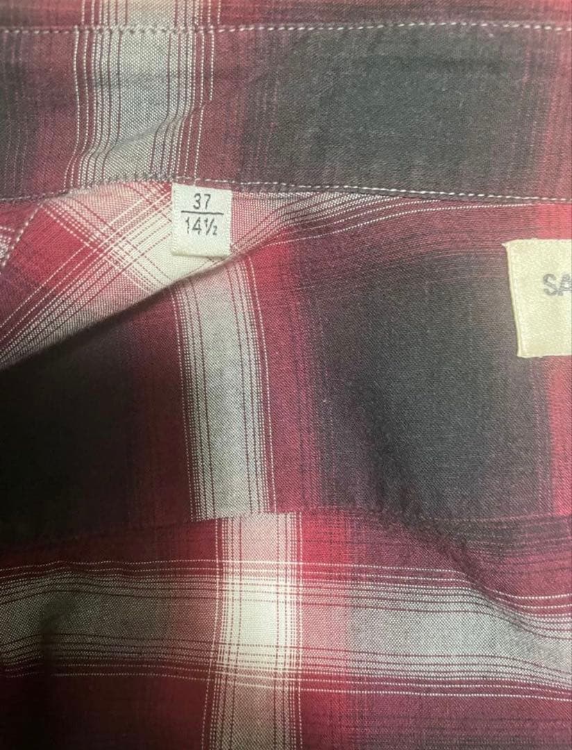 SAINT LAURENT PARIS 14aw オンブレ チェックシャツ