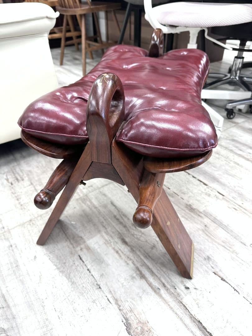 福岡市・北九州市限定 革製スツール キャメルチェア ラクダスツール スペイン製