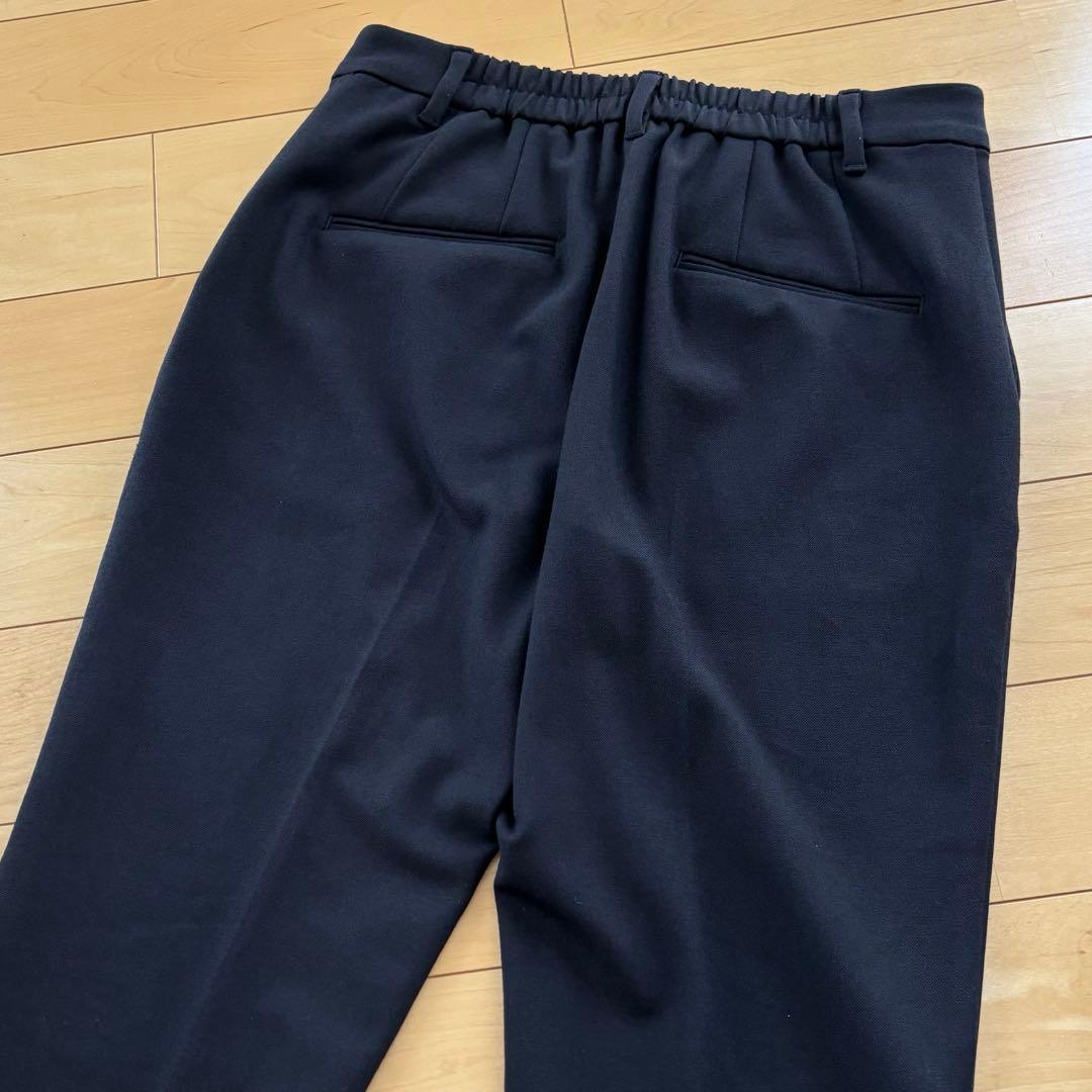 美品 PLST プラステ ノーカラー セットアップ スーツ ブラック 1ボタン