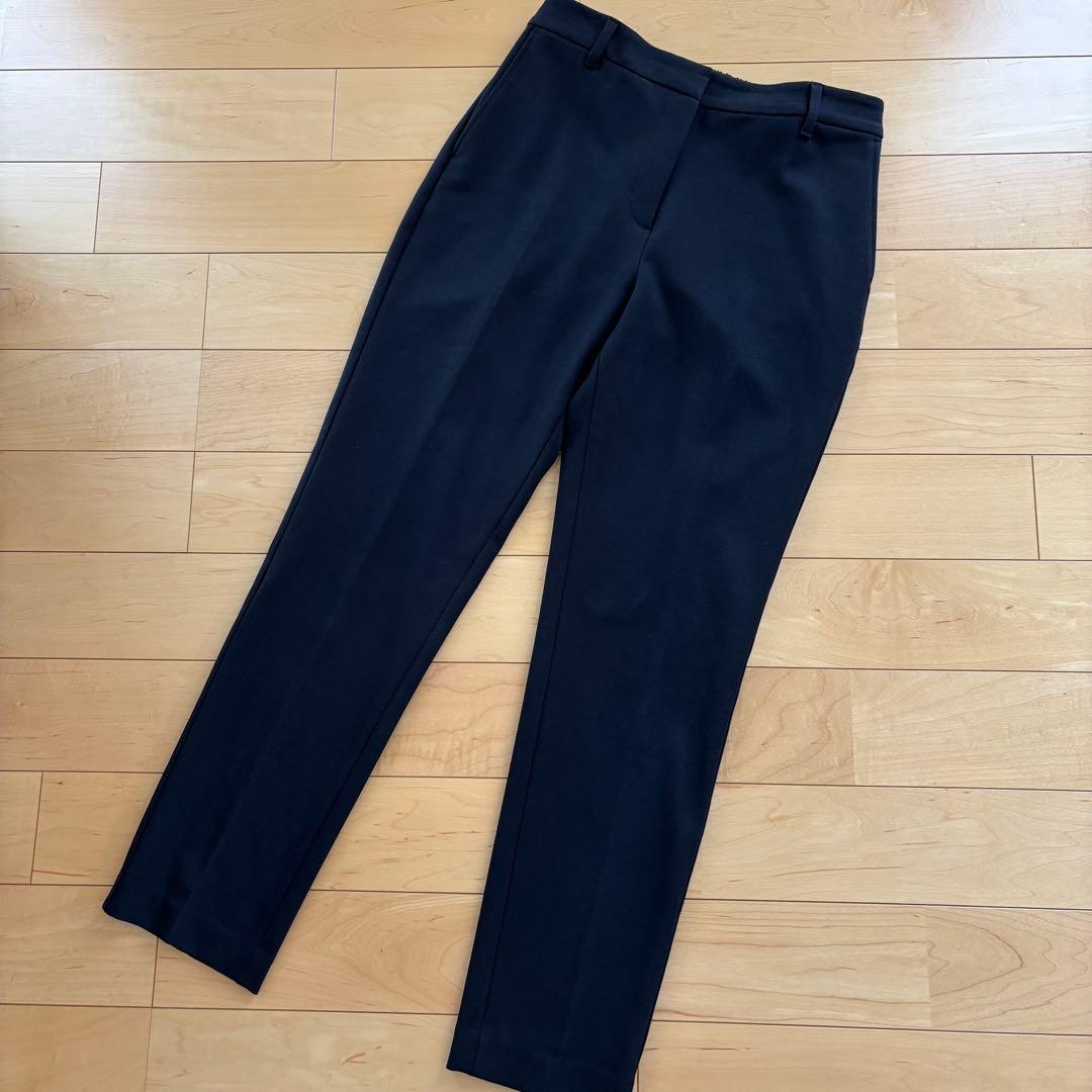 美品 PLST プラステ ノーカラー セットアップ スーツ ブラック 1ボタン