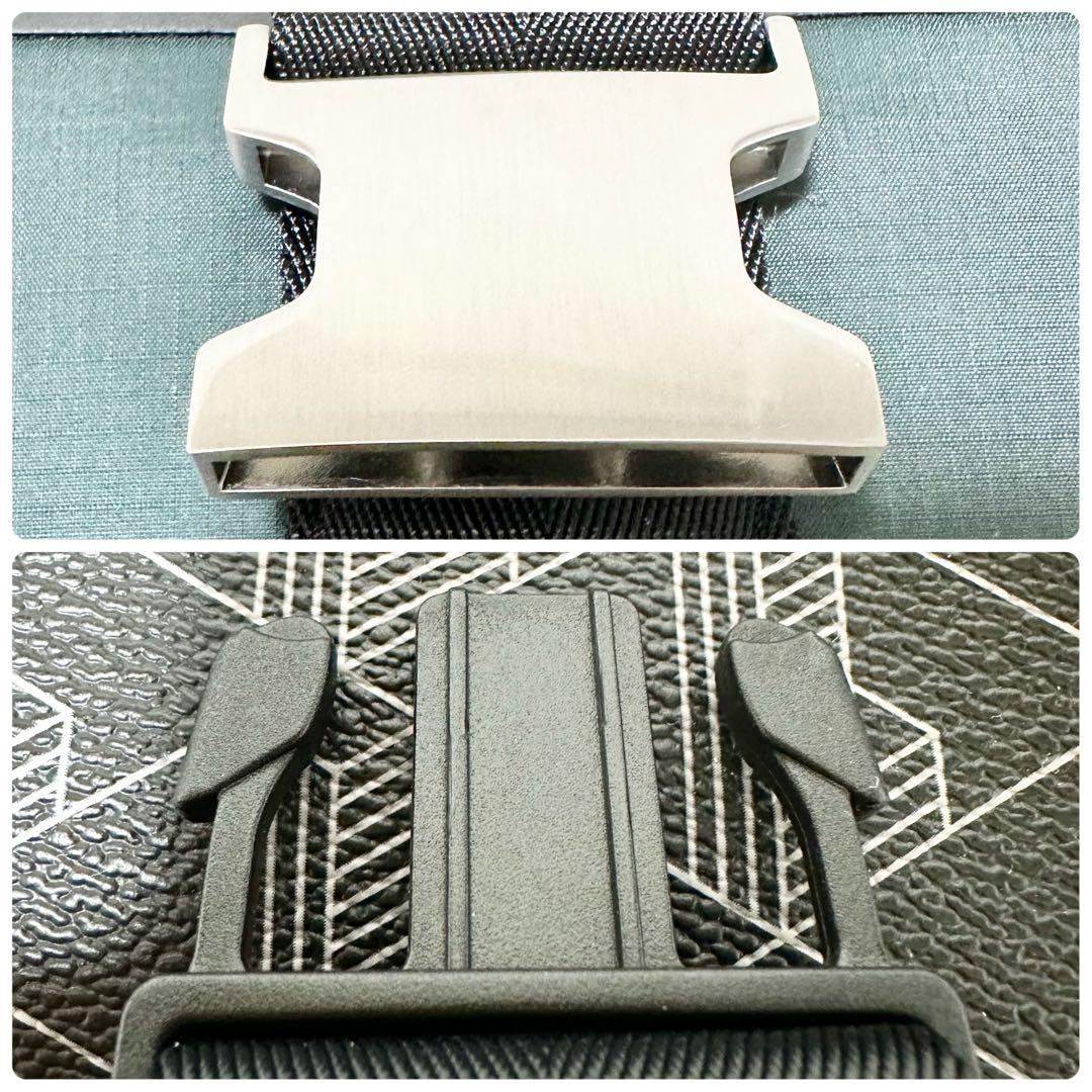 LACOSTE ザブレンド モノグラムフラップメッセンジャーバッグ 幾何学模様