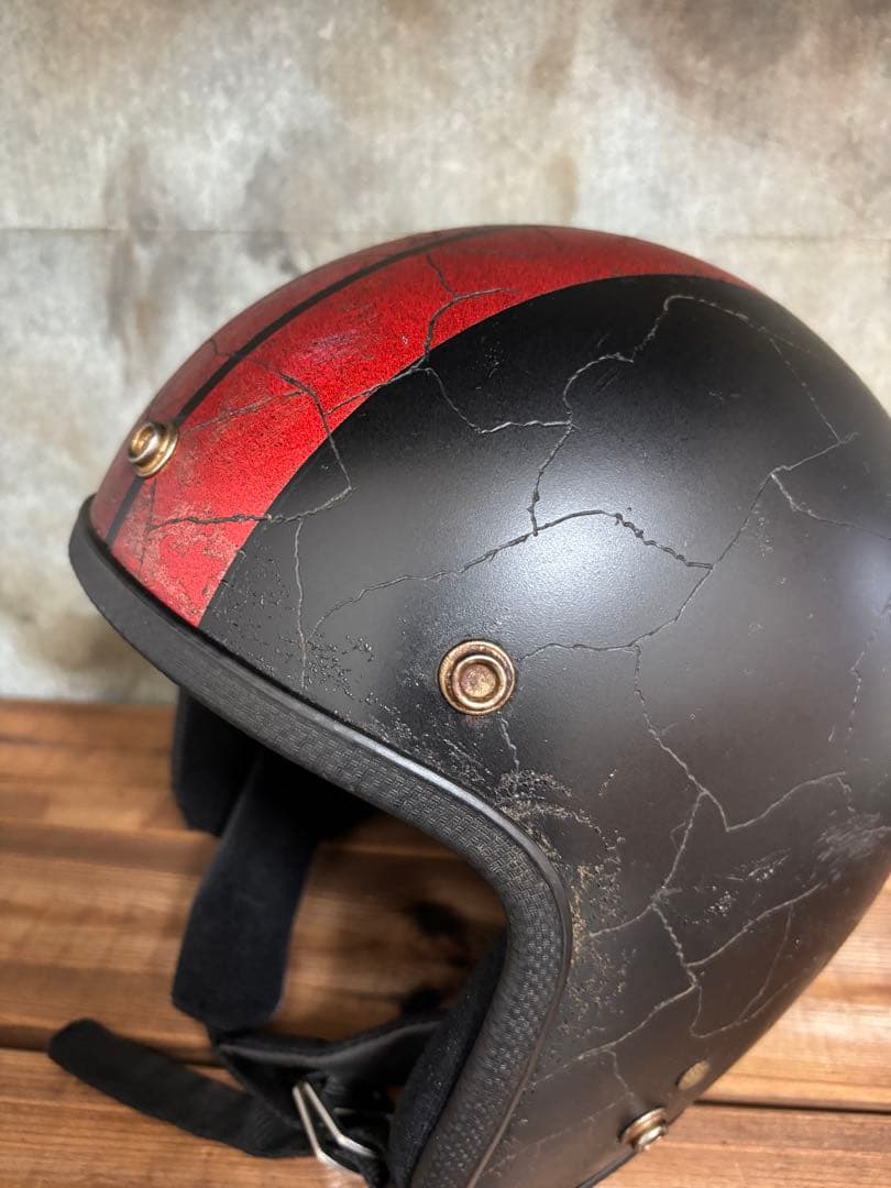 金*欠様 ジェットヘル 小帽体 目深く被れる　ビンテージ風 エイジング Lサイズ