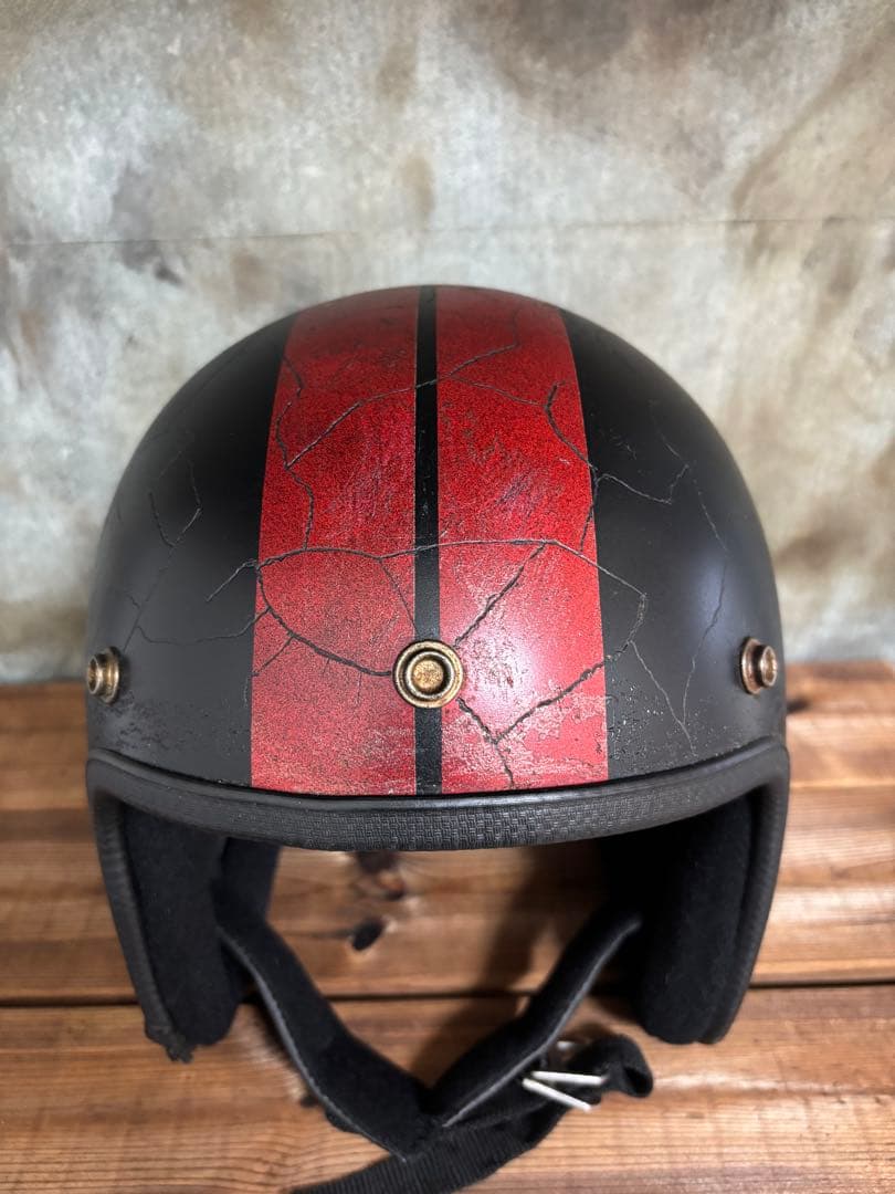 金*欠様 ジェットヘル 小帽体 目深く被れる　ビンテージ風 エイジング Lサイズ