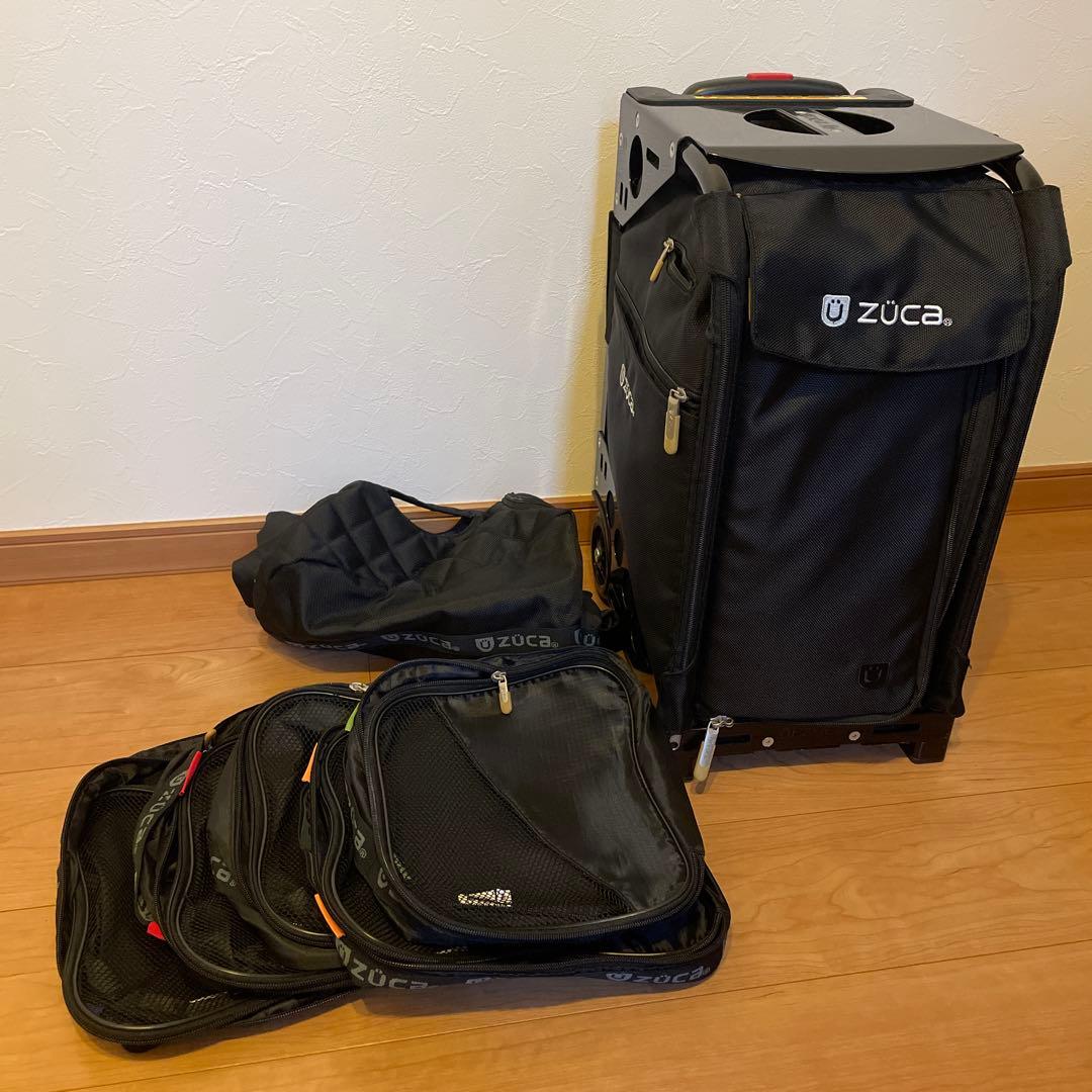 【即日発送】ZÜCA キャリーケース黒カバー&インナー5個付