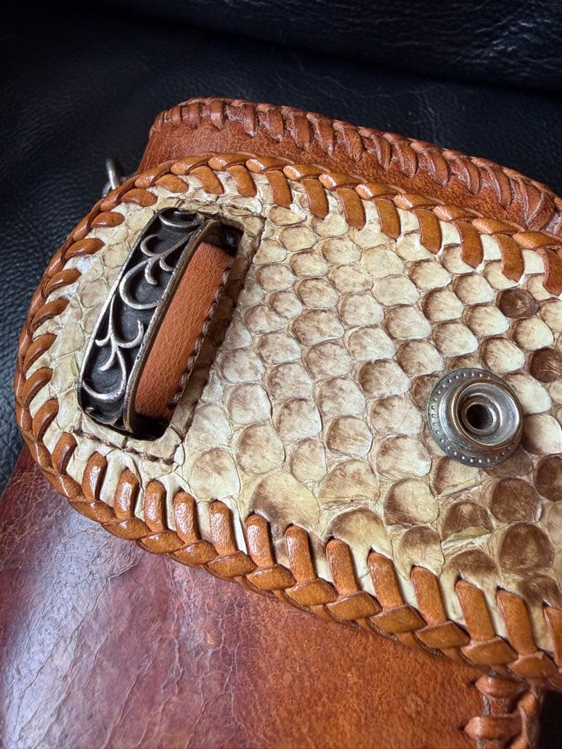 アルズニ　長財布　希少焼印オーダーメイドカスタム　美品ライダース