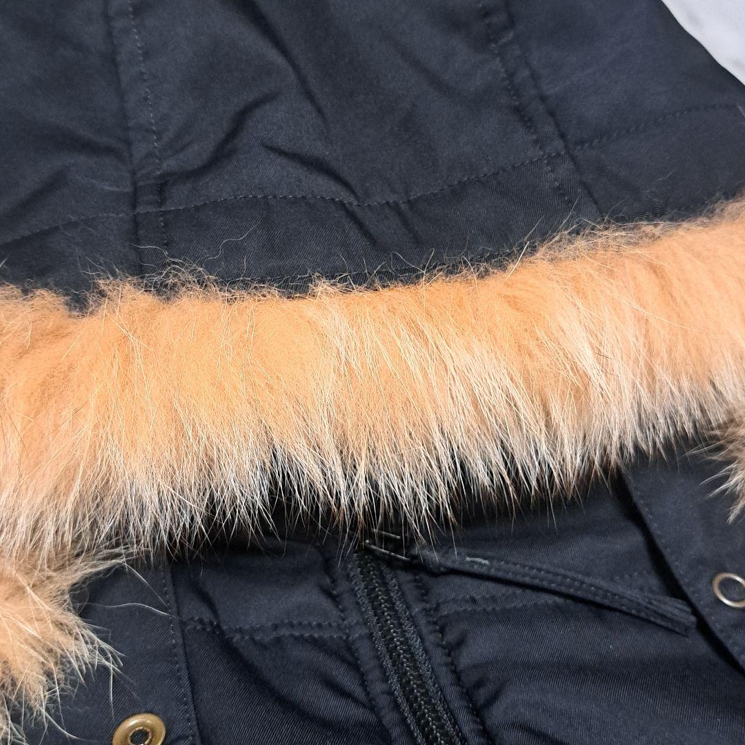 【極美品】バーバリーロンドン ベスト ノバチェック フォックスファー Sサイズ