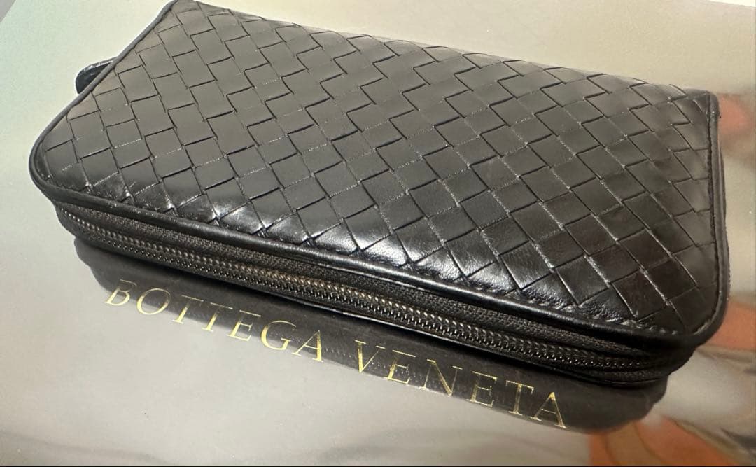 【付属品付】ボッテガヴェネタ ラウンドファスナー/ラム/黒/1️⃣✨✨✨