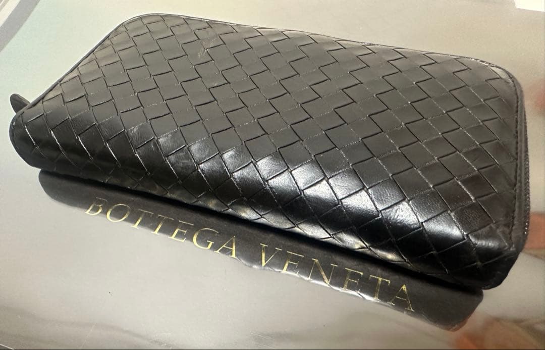 【付属品付】ボッテガヴェネタ ラウンドファスナー/ラム/黒/1️⃣✨✨✨
