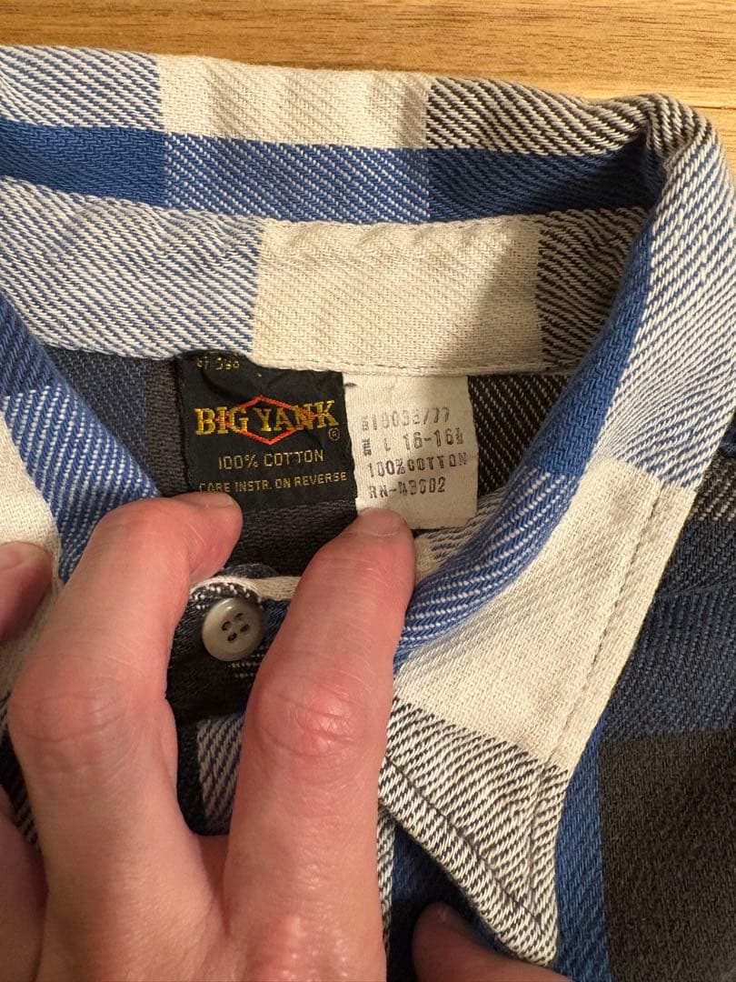 ⭐︎美品⭐︎ 70s BIG YANK ヘビネル ブルー ブロックチェック Lサイズ