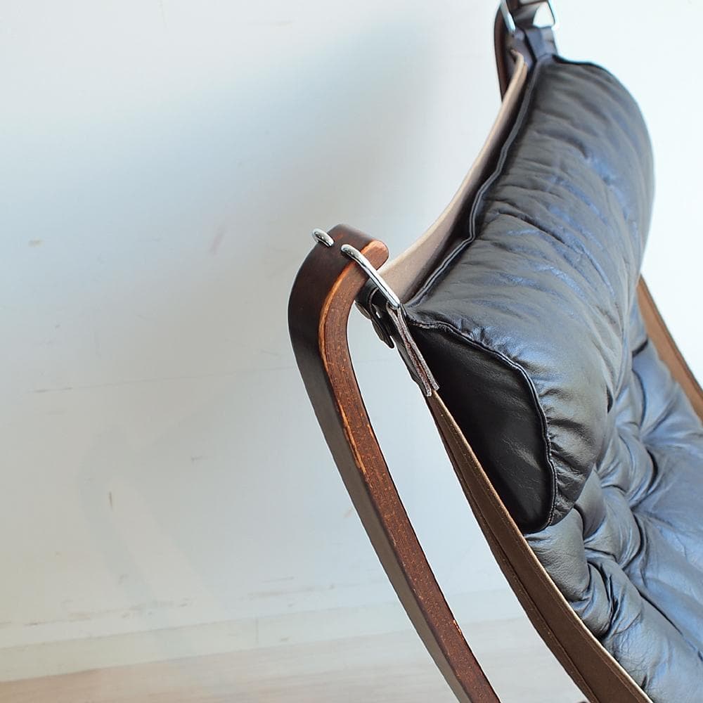 70'sビンテージ バットネ/Vatne ファルコンチェア 本革 ローズウッド