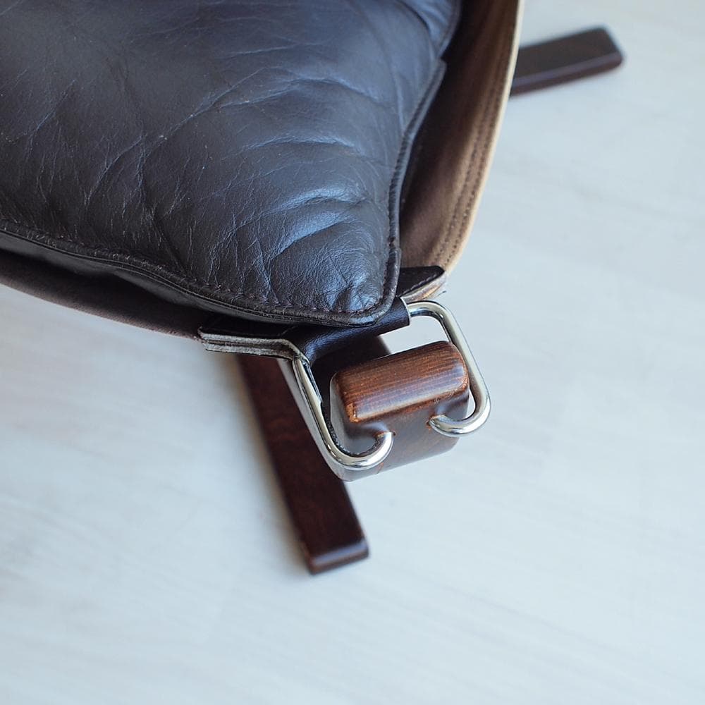 70'sビンテージ バットネ/Vatne ファルコンチェア 本革 ローズウッド