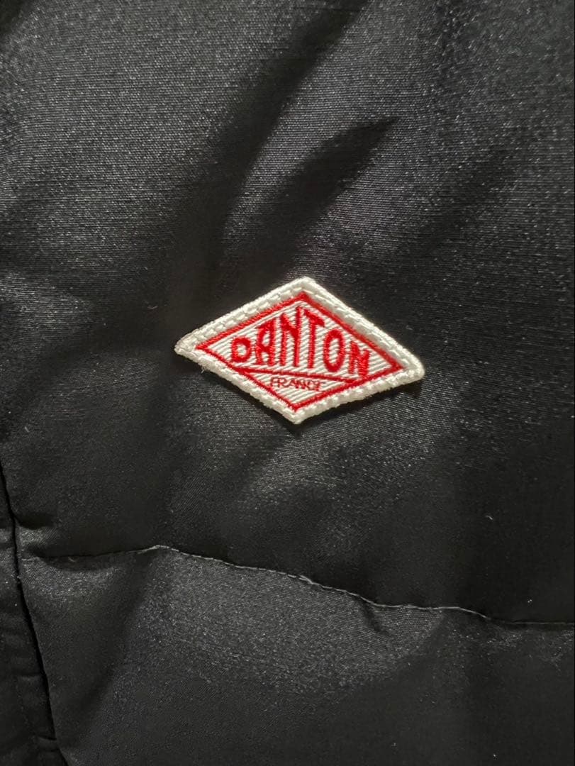 DANTON フード付きダウンジャケット 38 ブラック
