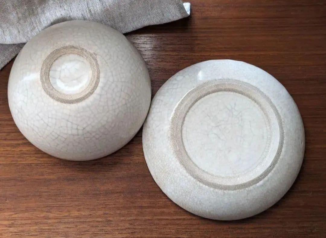 塚崎愛　貫入プレートとボウルをセットで