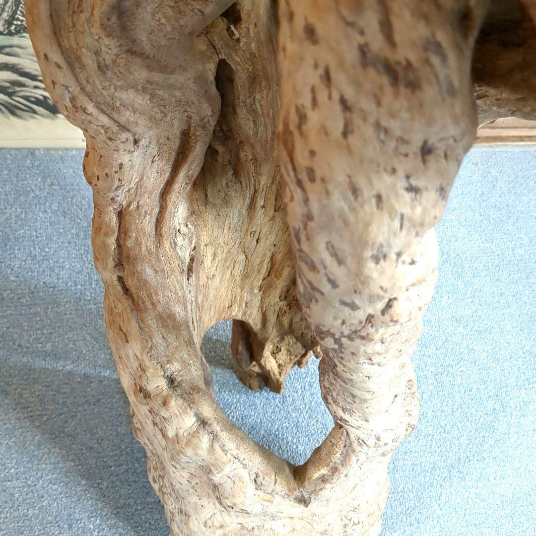 ユニークな天然木の置物 巨大オブジェ 高さ約80cm