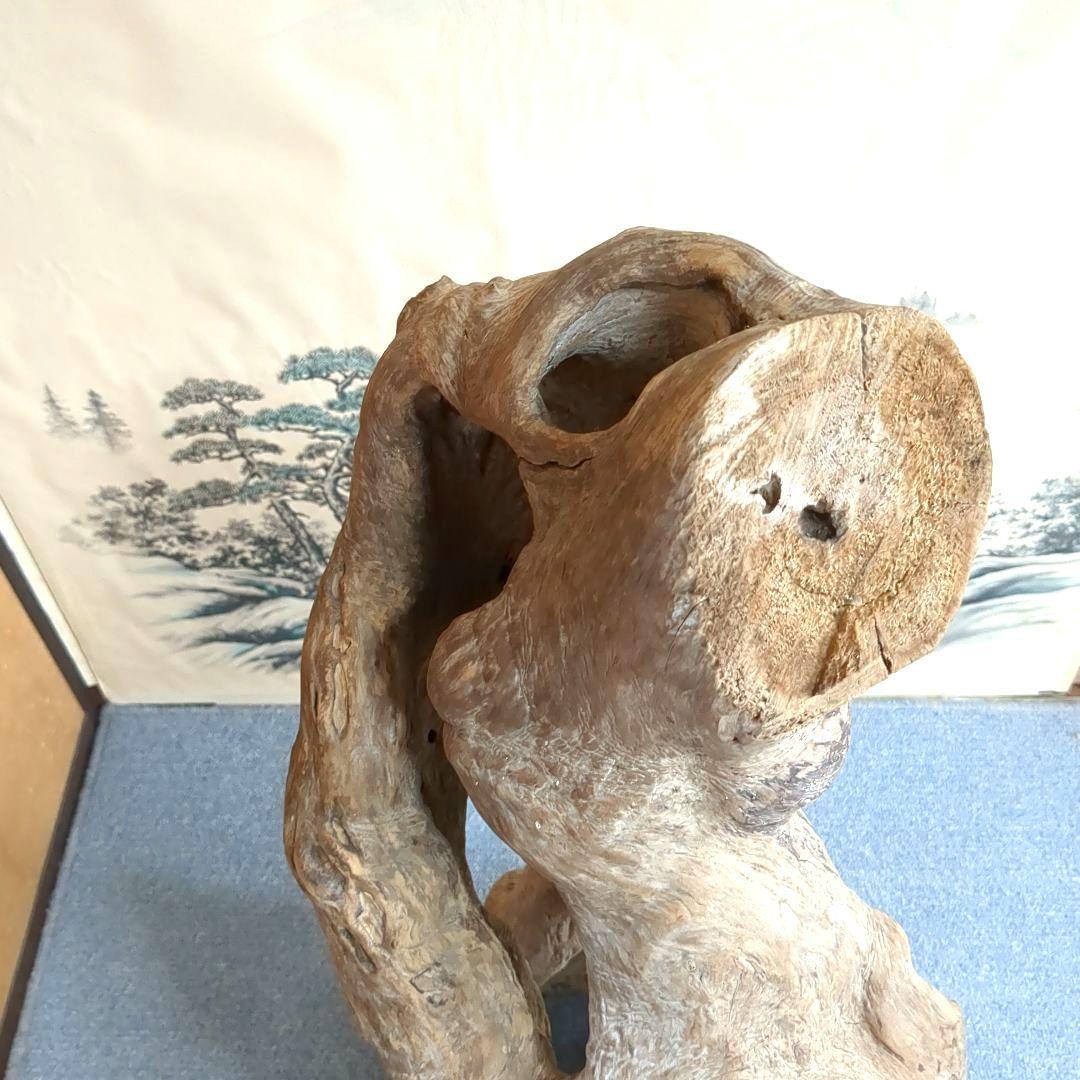 ユニークな天然木の置物 巨大オブジェ 高さ約80cm