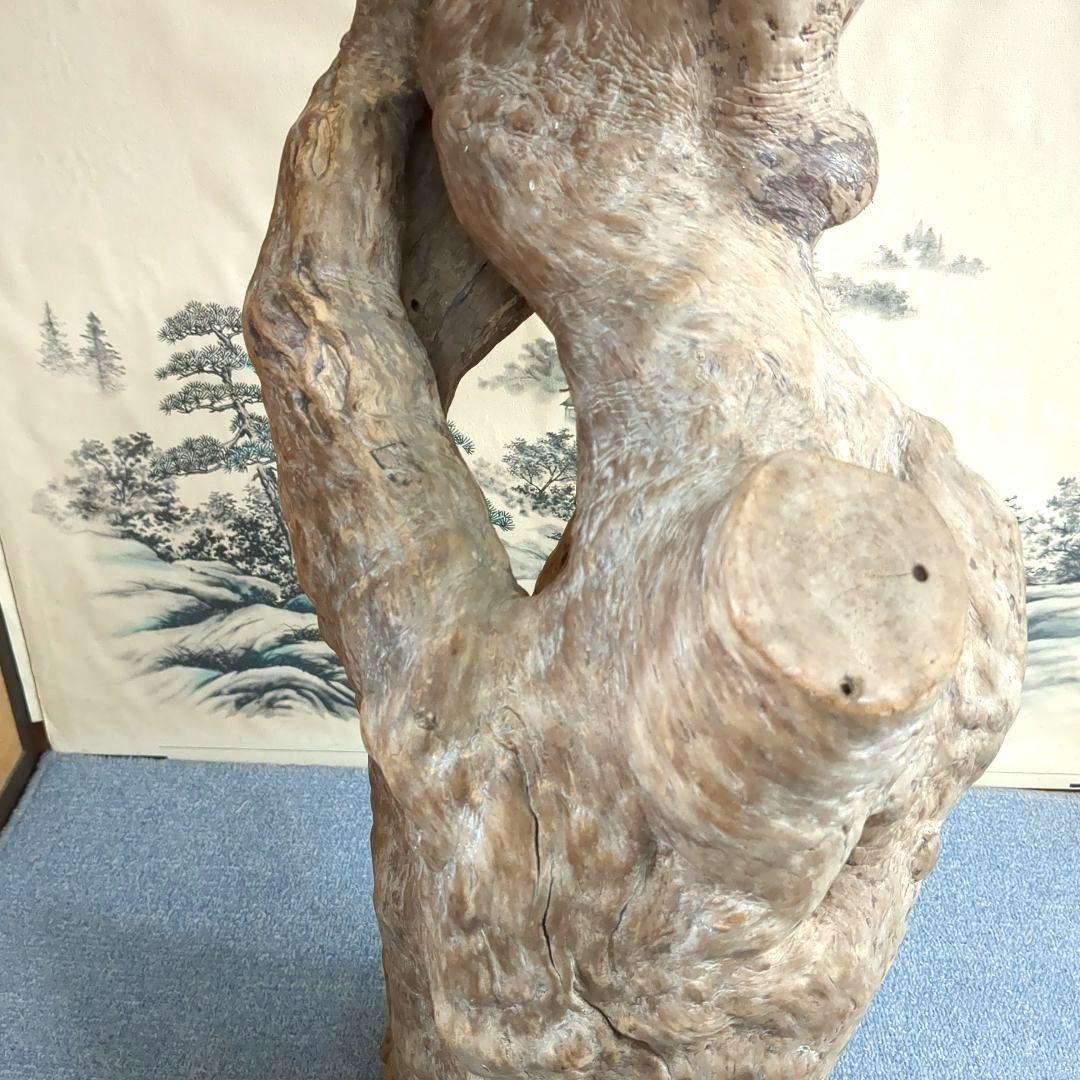 ユニークな天然木の置物 巨大オブジェ 高さ約80cm