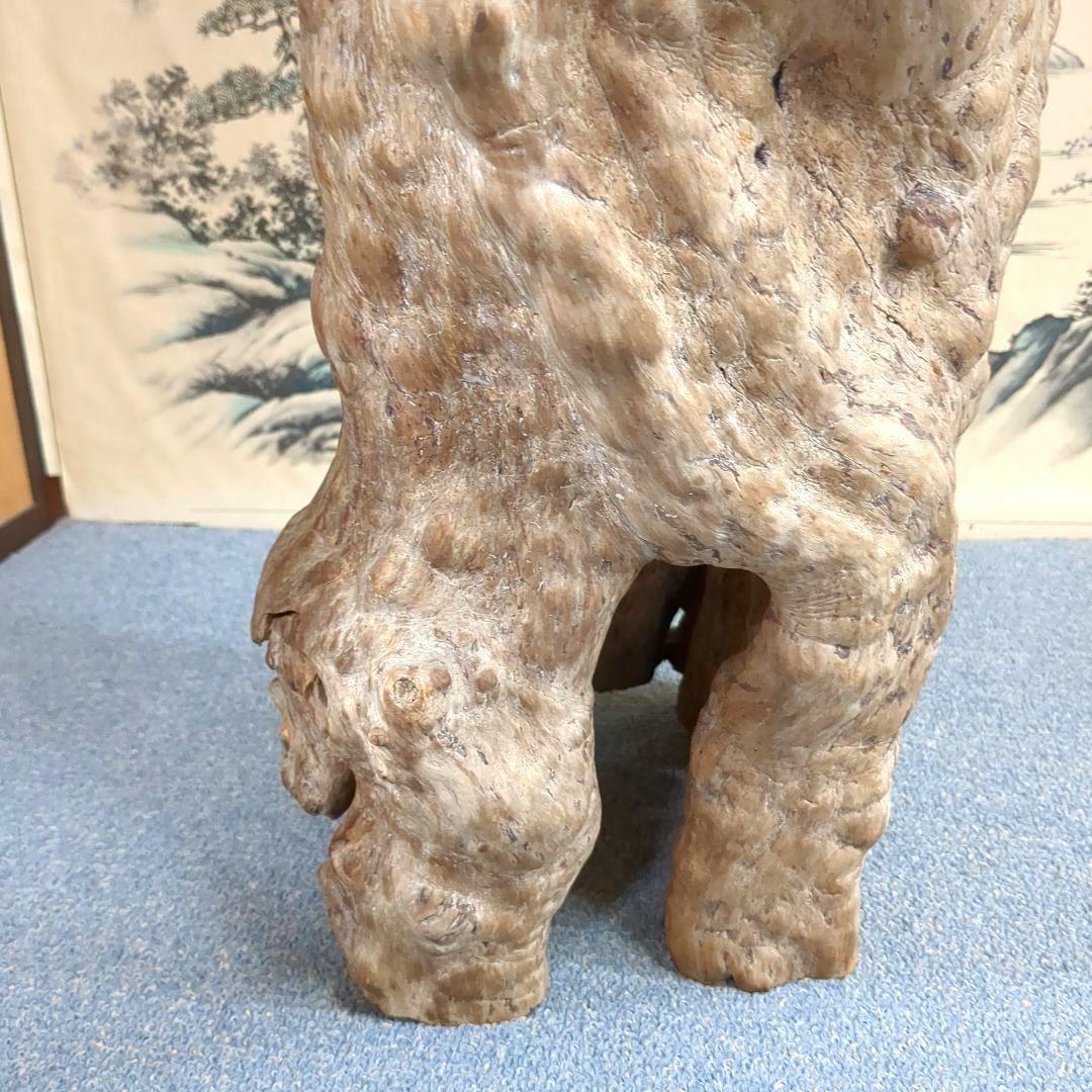 ユニークな天然木の置物 巨大オブジェ 高さ約80cm