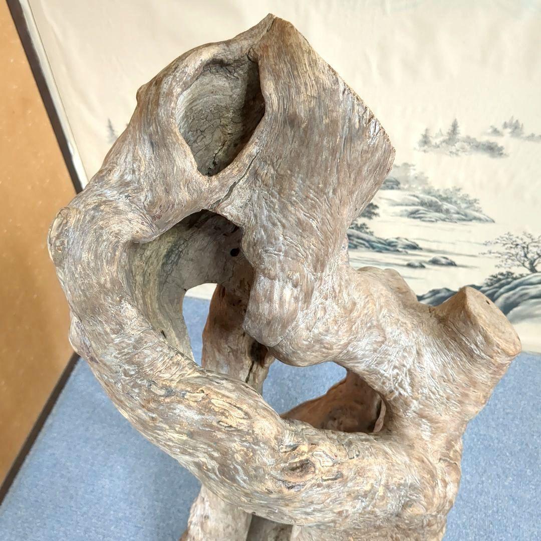 ユニークな天然木の置物 巨大オブジェ 高さ約80cm