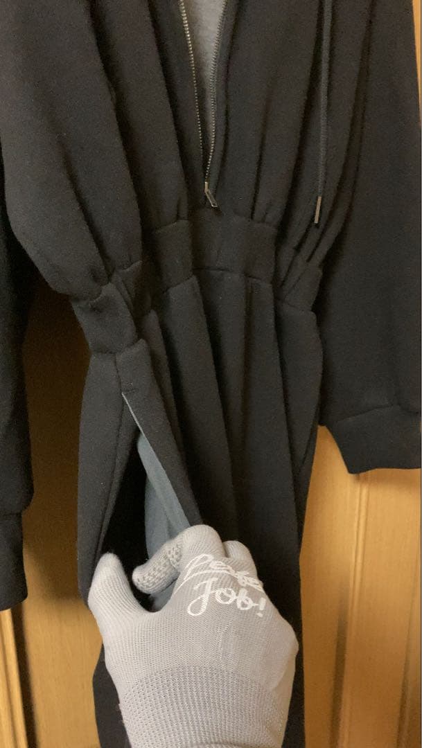 サロペット・オーバーオール・オールインワン CLANE HOODED SWEAT ALL IN ONE BLACK 01 S