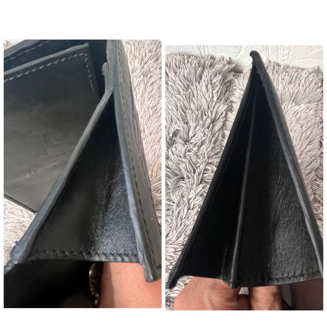 美品✨GUCCI ホースビット型押し　レザー　ロゴ金具　ブラック　長財布