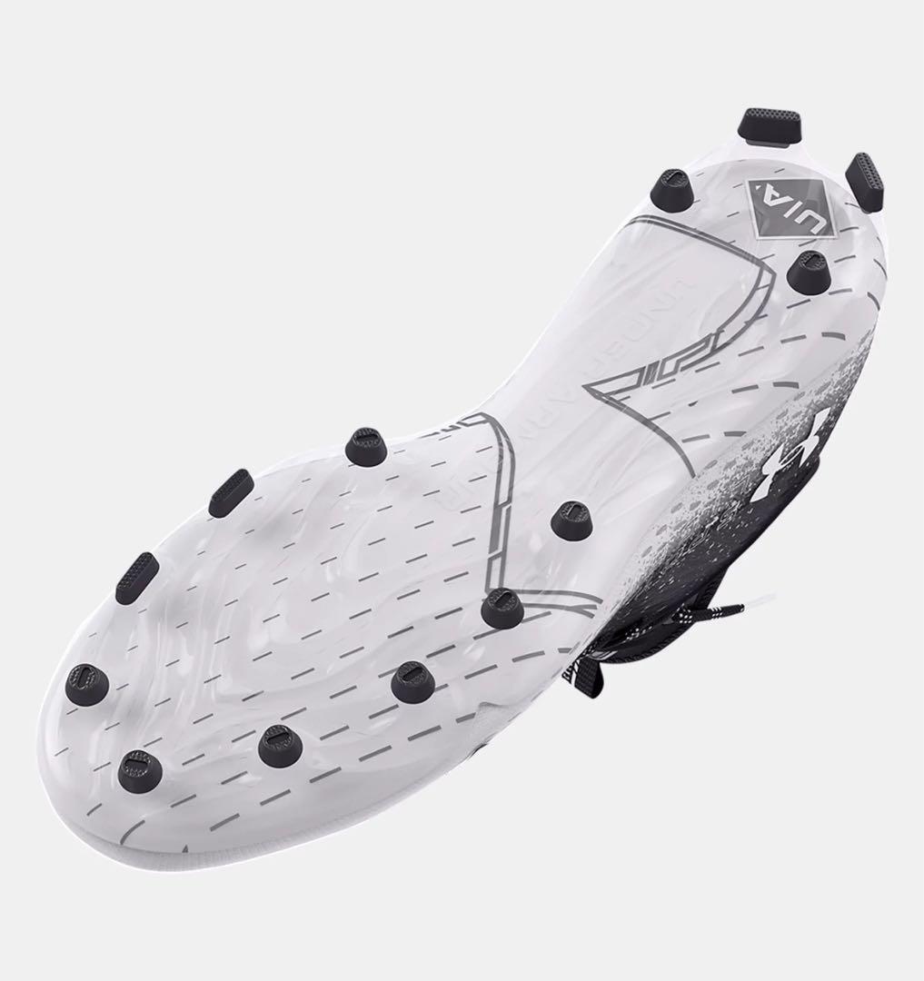 アンダーアーマー 28 スポットライト アメフト スパイク シューズ 黒 靴 m