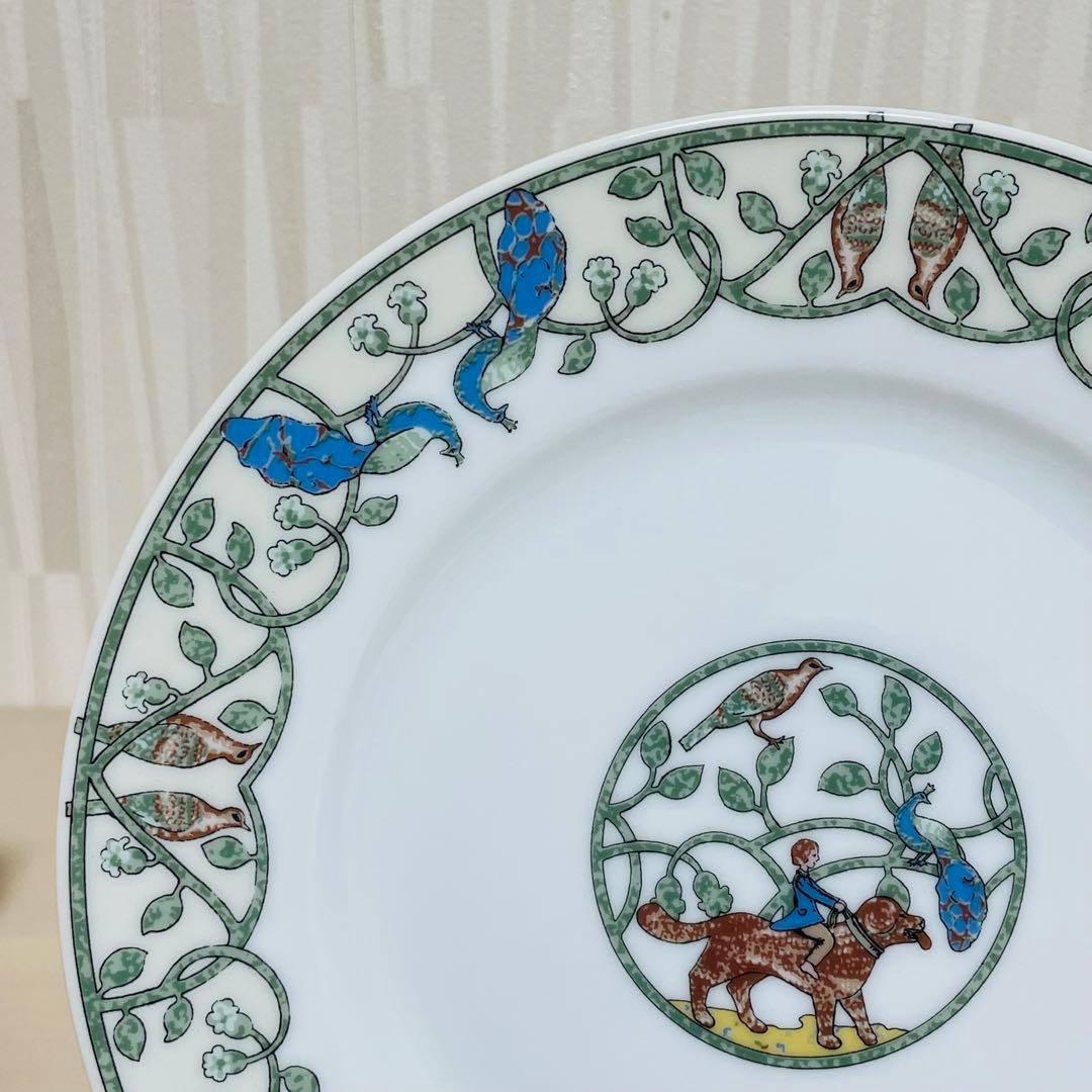 未使用 HERMES エルメス アーリーアメリカ プレート 皿 ペア 2枚セット