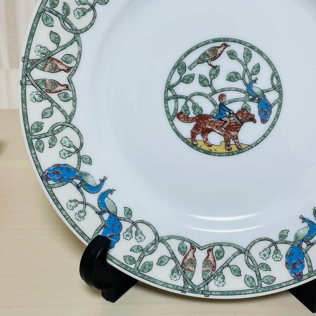 未使用 HERMES エルメス アーリーアメリカ プレート 皿 ペア 2枚セット