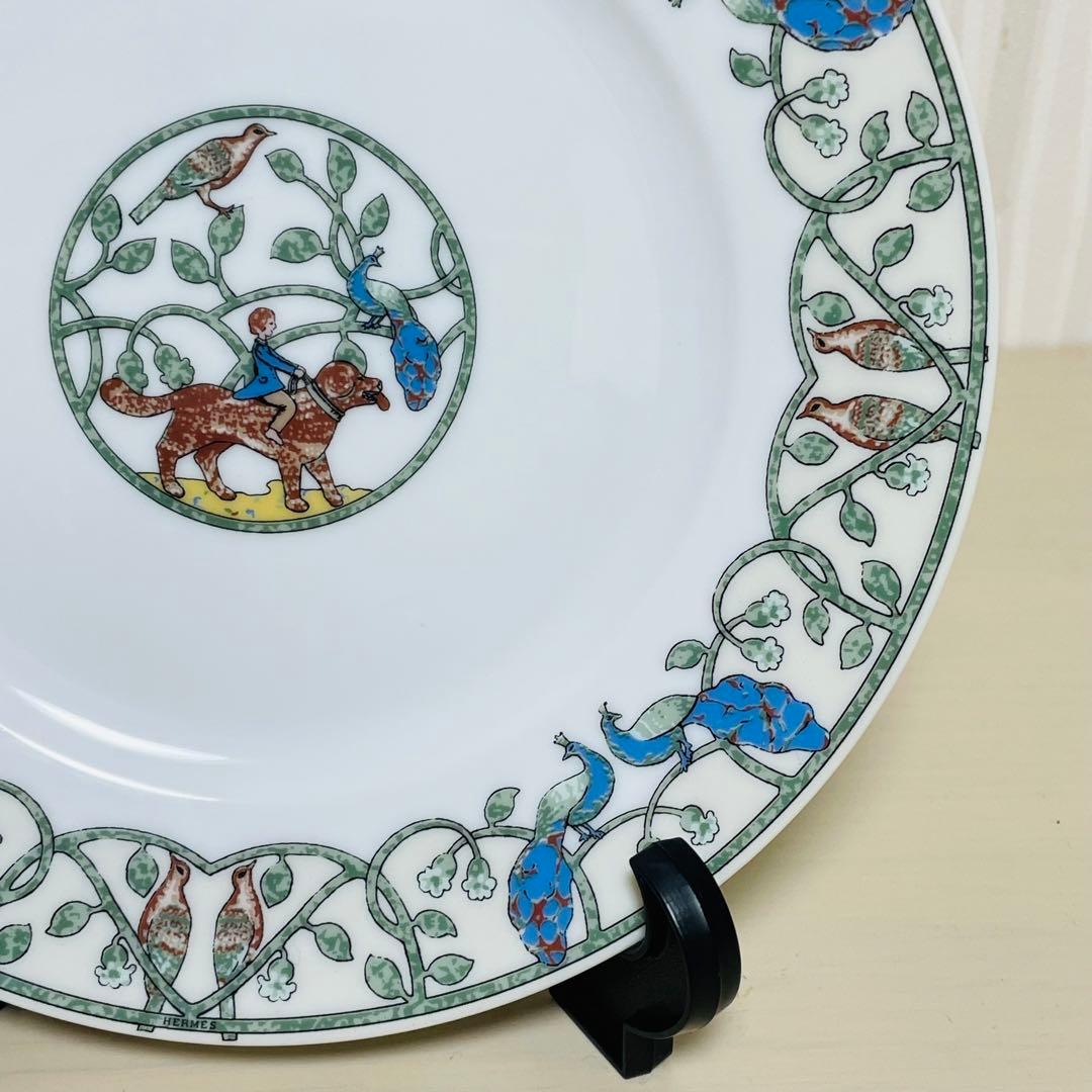 未使用 HERMES エルメス アーリーアメリカ プレート 皿 ペア 2枚セット