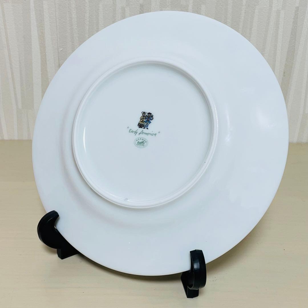 未使用 HERMES エルメス アーリーアメリカ プレート 皿 ペア 2枚セット